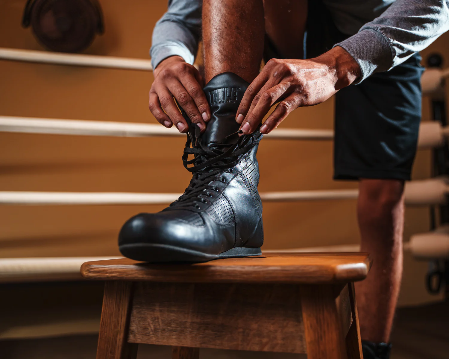 TITLE Boxing High-Top Leather Boxing Shoes - Image 8
